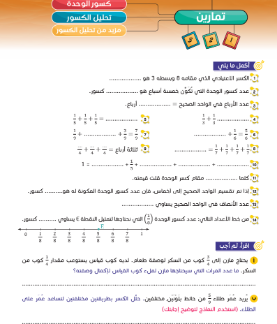 مذكرة رياضيات الصف الرابع الابتدائي الترم الثاني .